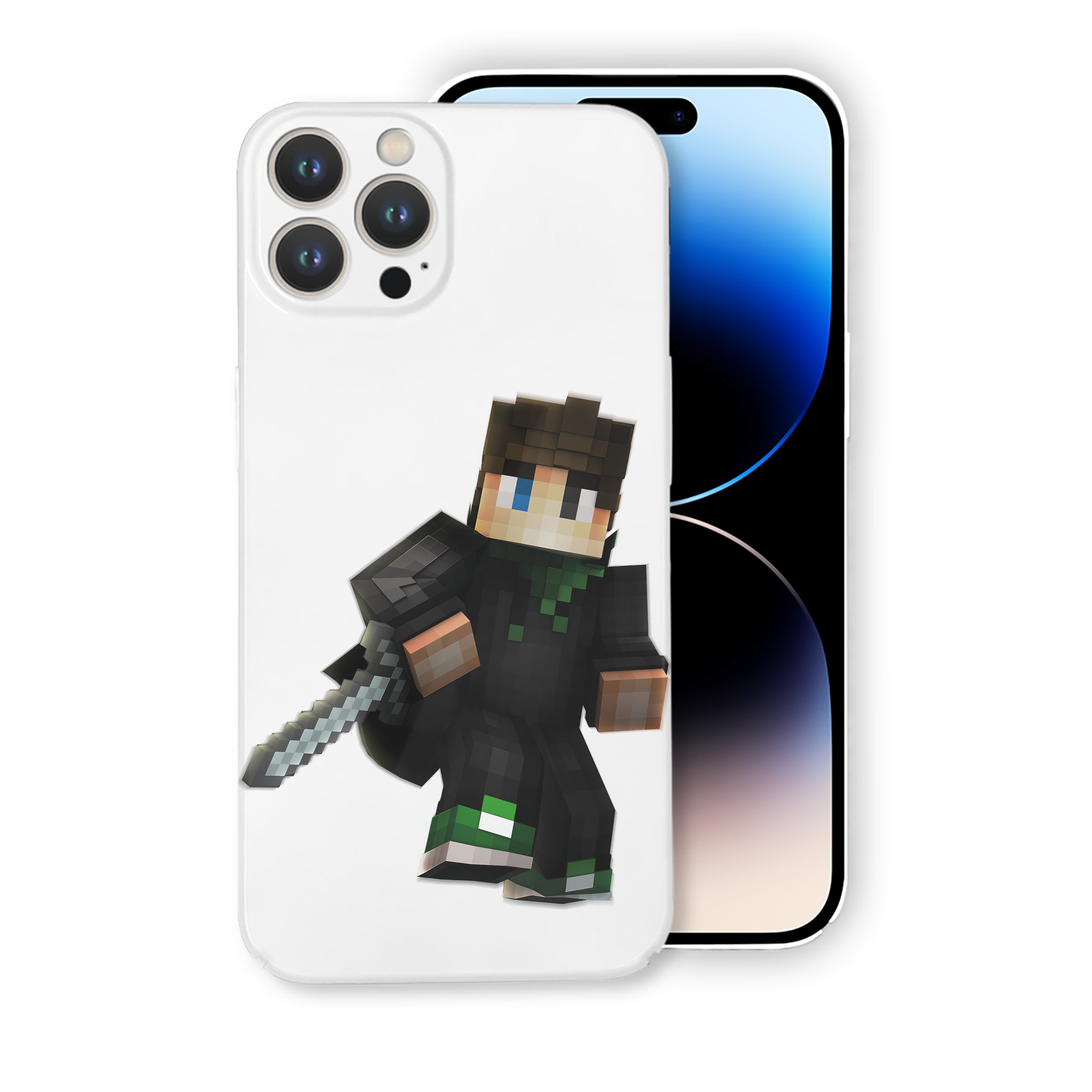 （画像用） マインクラフト ブロックの世界 Minecraft MC Block world 【iPhone 14シリーズ対応】ハードケース